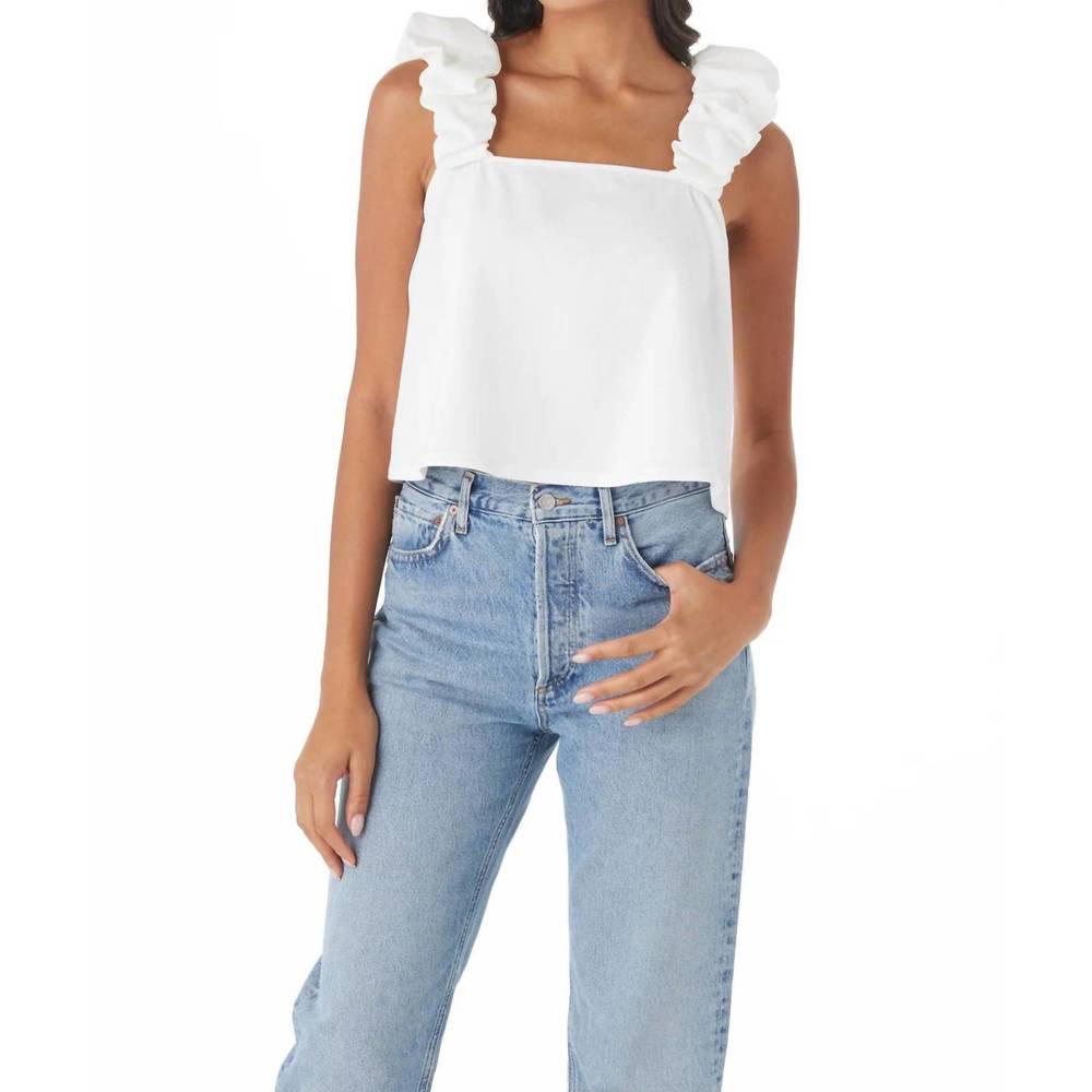 NEW CROSBY BY MOLLIE BURCH dudley tank in white denim